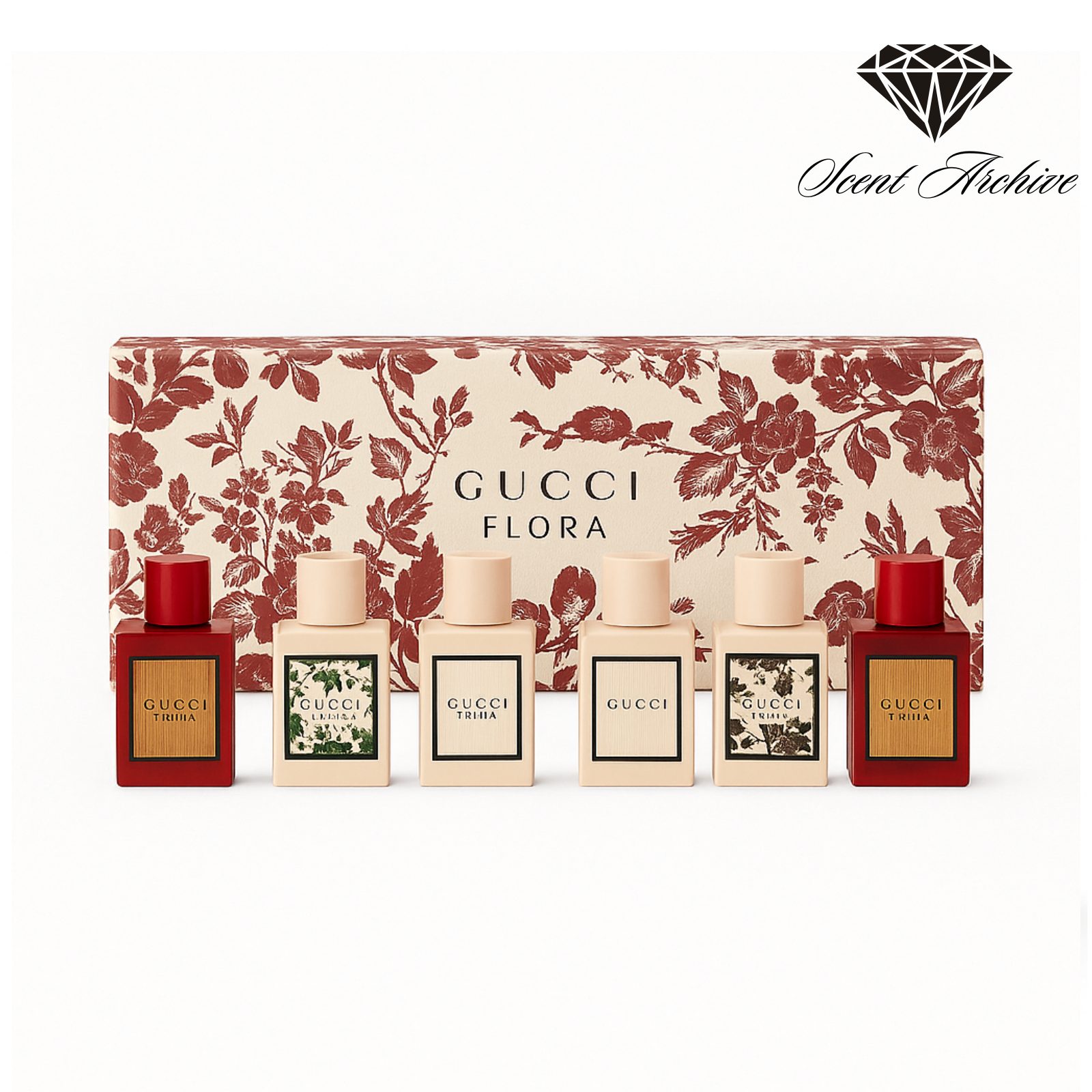 Gucci Flora Gorgeous 5‑Piece Mini Perfume Gift Set – 5 × 10ml Eau de Parfum