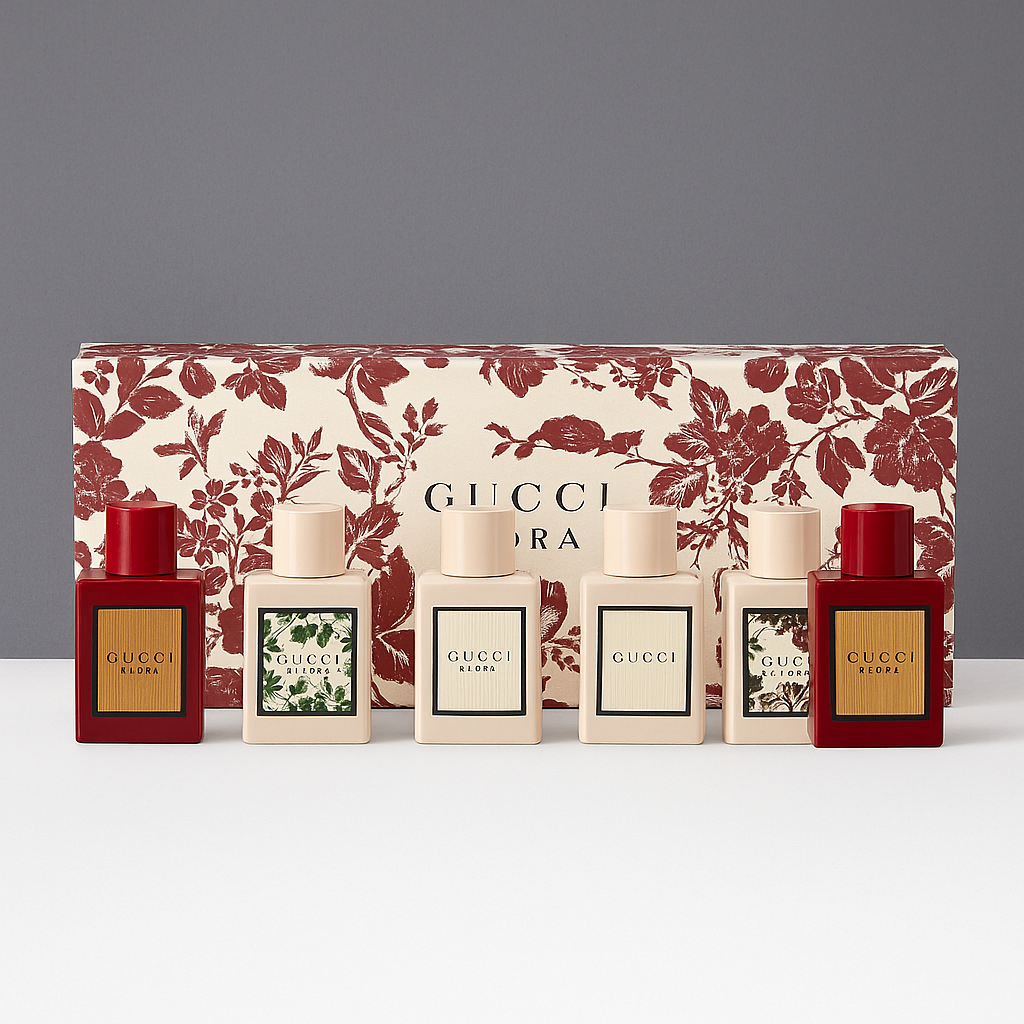Gucci Flora Gorgeous 5‑Piece Mini Perfume Gift Set – 5 × 10ml Eau de Parfum